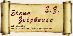 Elena Zeljković vizit kartica